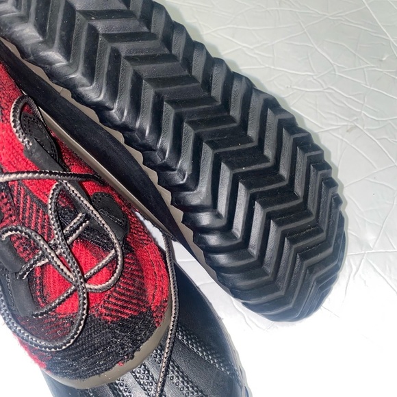 Sorel Women's Out N About Red Buffalo Plaid Lace Up Rain Boots size 5.5 - Picture 5 of 6